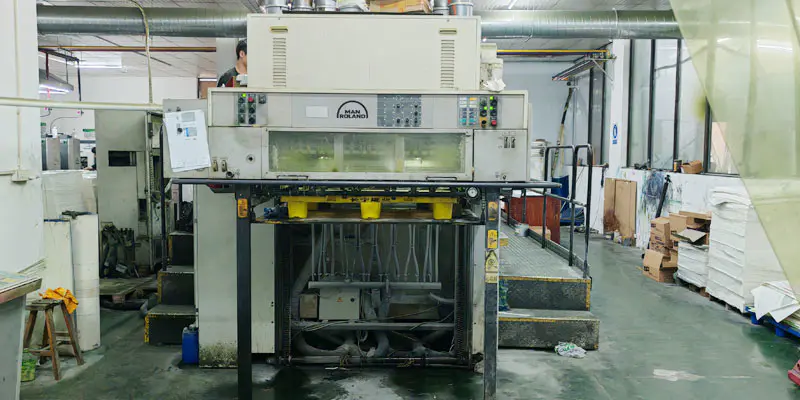 Eco friendly kraft paper woven shopping bag production workshop
