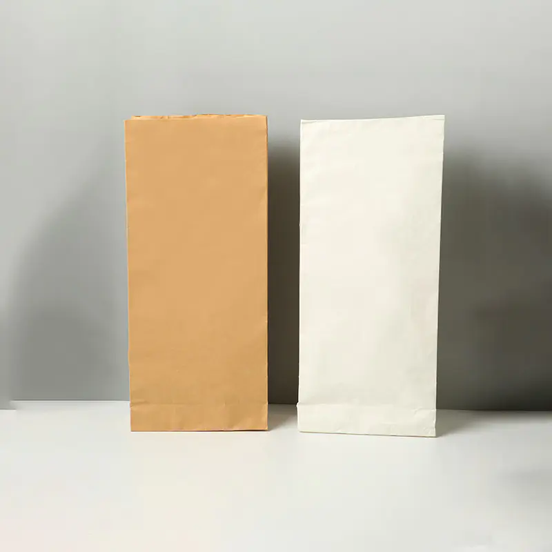 Hvidt kraftpapir med naturlig kraftpapirpose